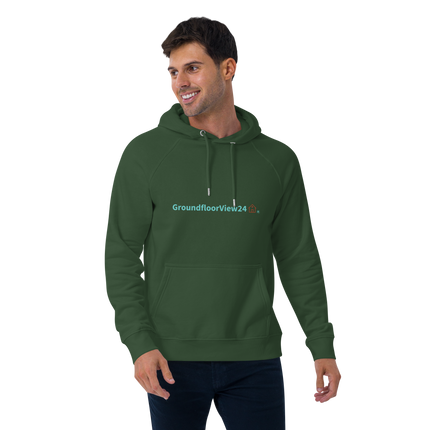 Unisex eco raglan hoodie Groundfloorview24 with House