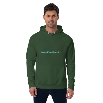 Unisex eco raglan hoodie Groundfloorview24 with House