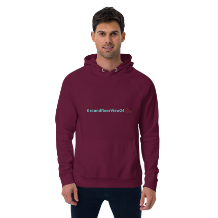 Unisex eco raglan hoodie Groundfloorview24 with House