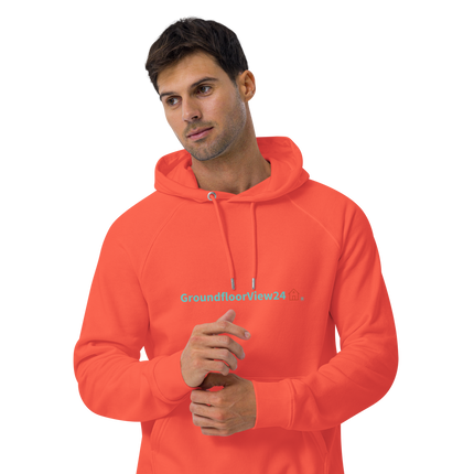 Unisex eco raglan hoodie Groundfloorview24 with House