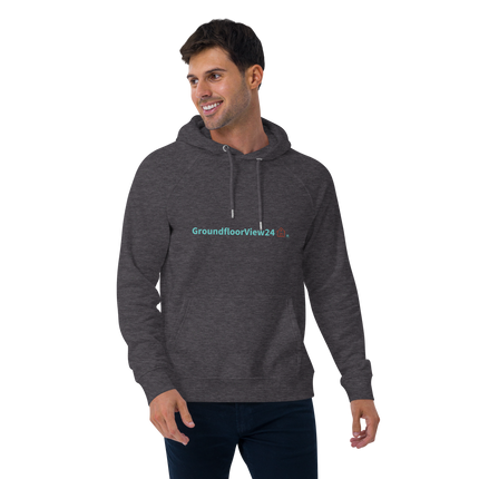 Unisex eco raglan hoodie Groundfloorview24 with House