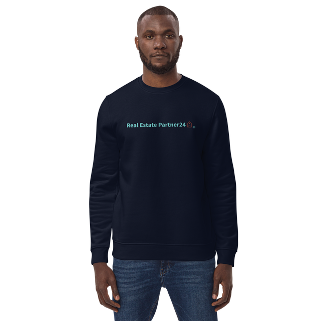 Unisex eco sweatshirt with Real Estate Partner24 Logo