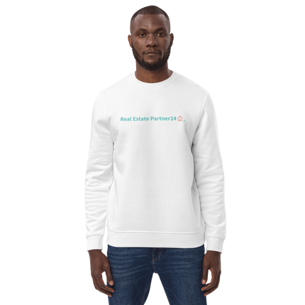 Unisex eco sweatshirt with Real Estate Partner24 Logo