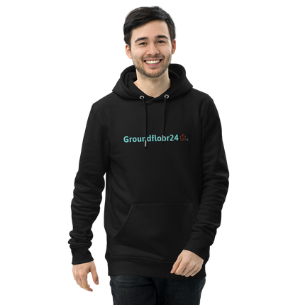 Unisex essential eco hoodie with Groundfloor24 Logo
