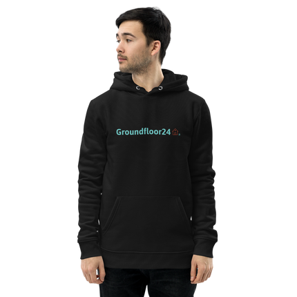 Unisex essential eco hoodie with Groundfloor24 Logo