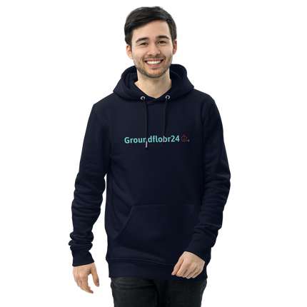 Unisex essential eco hoodie with Groundfloor24 Logo