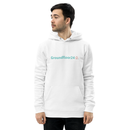 Unisex essential eco hoodie with Groundfloor24 Logo