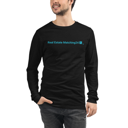 Unisex Long Sleeve Tee with Real Estate Matching24 Logo
