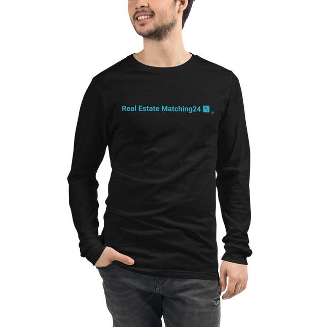 Unisex Long Sleeve Tee with Real Estate Matching24 Logo
