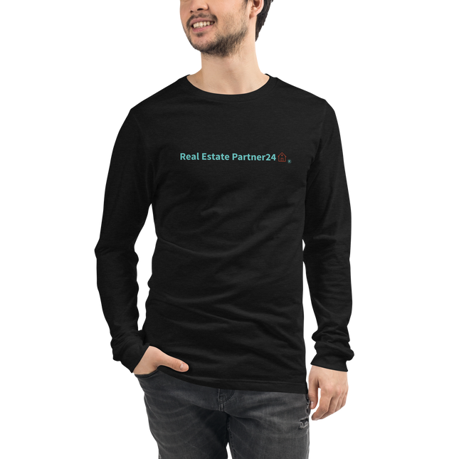 Unisex Long Sleeve Tee with Real Estate Partner24 Logo