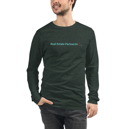 Unisex Long Sleeve Tee with Real Estate Partner24 Logo