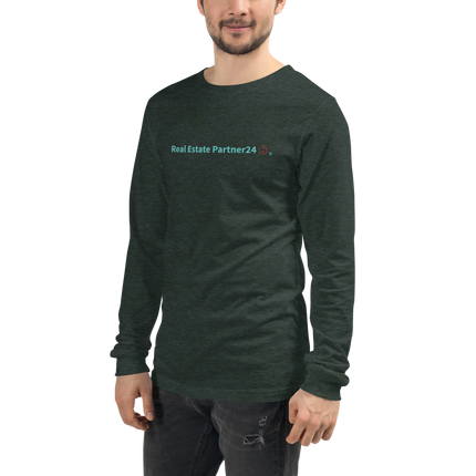 Unisex Long Sleeve Tee with Real Estate Partner24 Logo