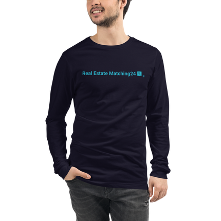Unisex Long Sleeve Tee with Real Estate Matching24 Logo
