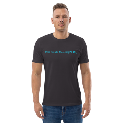 Unisex organic cotton t-shirt with Real Estate Matching24 Logo