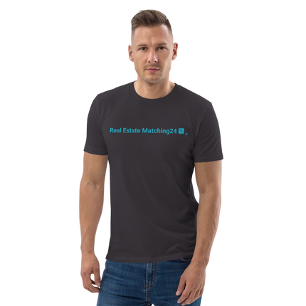 Unisex organic cotton t-shirt with Real Estate Matching24 Logo