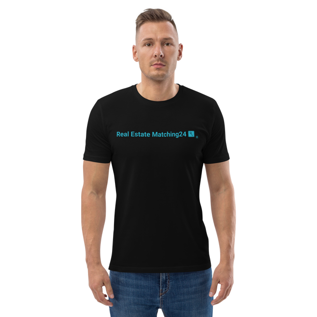 Unisex organic cotton t-shirt with Real Estate Matching24 Logo