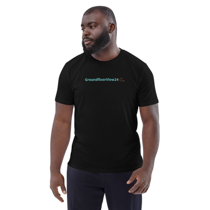 Unisex organic cotton t-shirt Groundfloorview24 with House