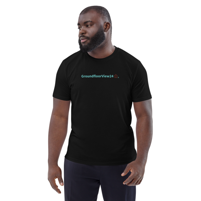 Unisex organic cotton t-shirt Groundfloorview24 with House