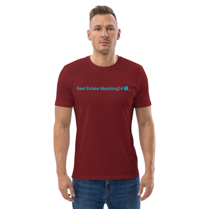 Unisex organic cotton t-shirt with Real Estate Matching24 Logo