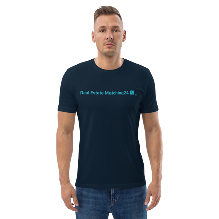 Unisex organic cotton t-shirt with Real Estate Matching24 Logo