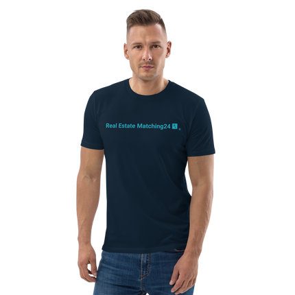 Unisex organic cotton t-shirt with Real Estate Matching24 Logo