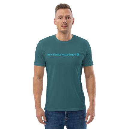 Unisex organic cotton t-shirt with Real Estate Matching24 Logo