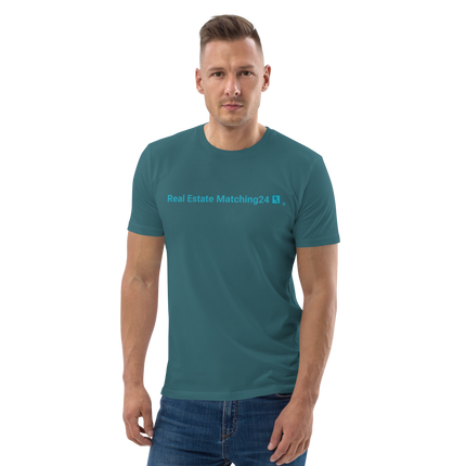 Unisex organic cotton t-shirt with Real Estate Matching24 Logo