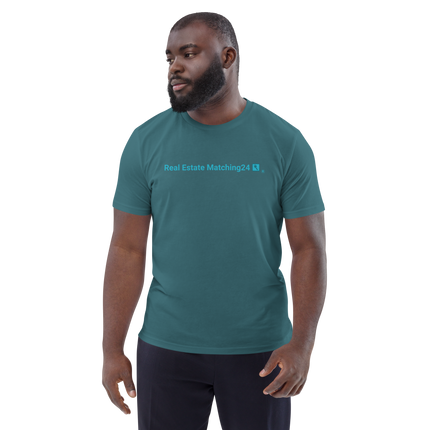 Unisex organic cotton t-shirt with Real Estate Matching24 Logo