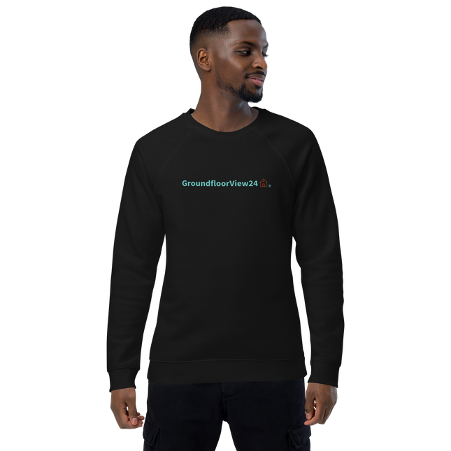 Unisex organic raglan sweatshirt Groundfloorview24 with House