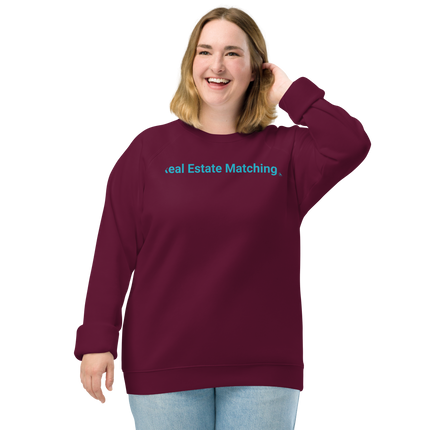 Unisex organic raglan sweatshirt
