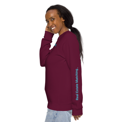 Unisex organic raglan sweatshirt