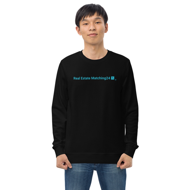Unisex organic sweatshirt with Real Estate Matching24 Logo