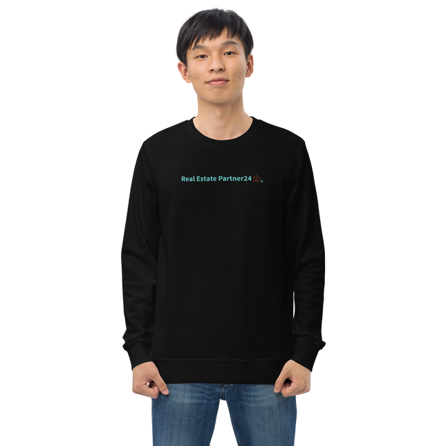 Unisex organic sweatshirt with Real Estate Partner24 Logo