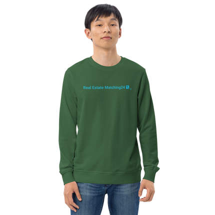 Unisex organic sweatshirt with Real Estate Matching24 Logo