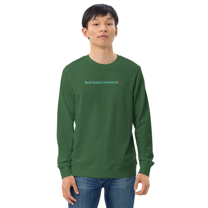 Unisex organic sweatshirt with Real Estate Partner24 Logo