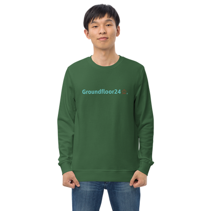 Unisex organic sweatshirt with Groundfloor24 Logo