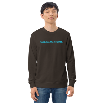 Unisex organic sweatshirt with Real Estate Matching24 Logo