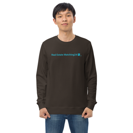 Unisex organic sweatshirt with Real Estate Matching24 Logo