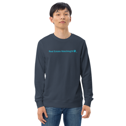 Unisex organic sweatshirt with Real Estate Matching24 Logo