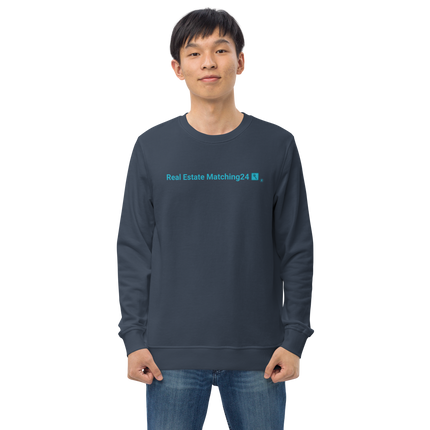 Unisex organic sweatshirt with Real Estate Matching24 Logo