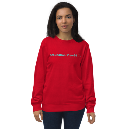 Unisex organic sweatshirt Groundfloorview24 with House