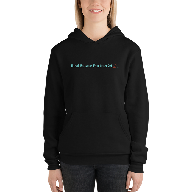Unisex hoodie with Real Estate Partner24 Logo