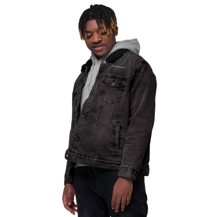 Unisex denim sherpa jacket with Groundfloor24 Logo