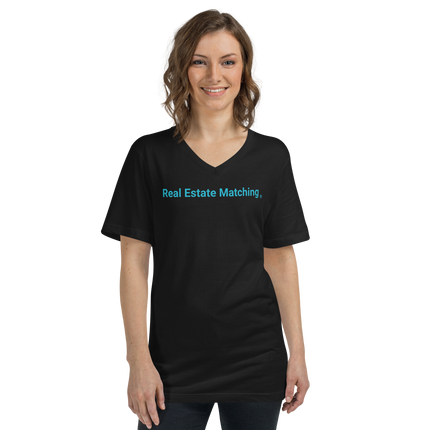 Unisex Short Sleeve V-Neck T-Shirt