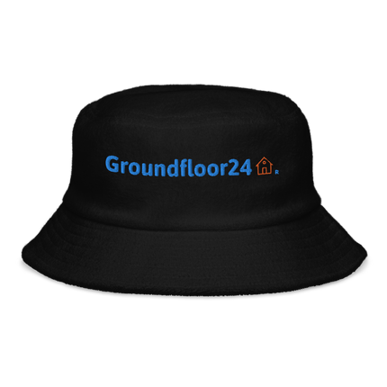 Unstructured terry cloth bucket hat Groundfloor24 with Logo.