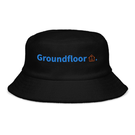 Unstructured terry cloth bucket hat Groundfloor with Logo.