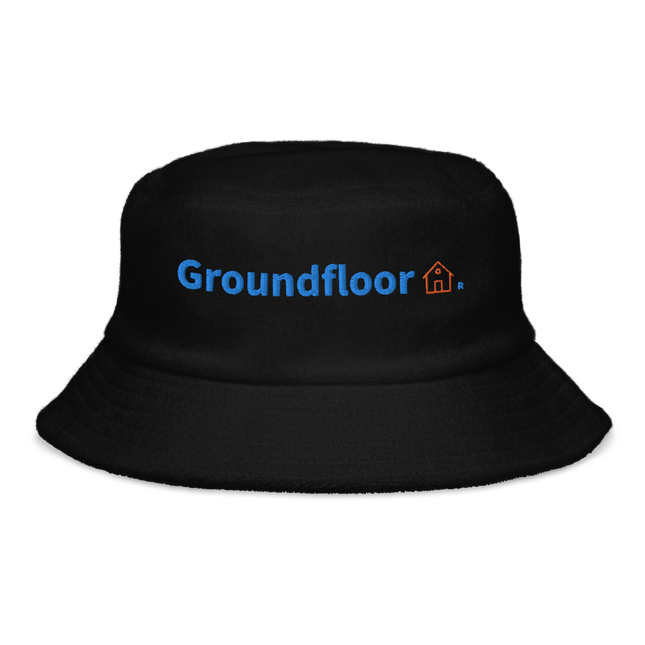 Unstructured terry cloth bucket hat Groundfloor with Logo.