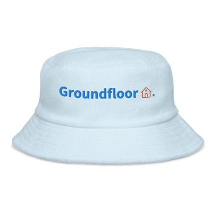 Unstructured terry cloth bucket hat Groundfloor with Logo.