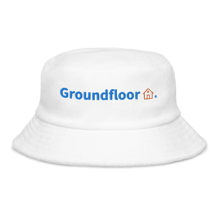 Unstructured terry cloth bucket hat Groundfloor with Logo.