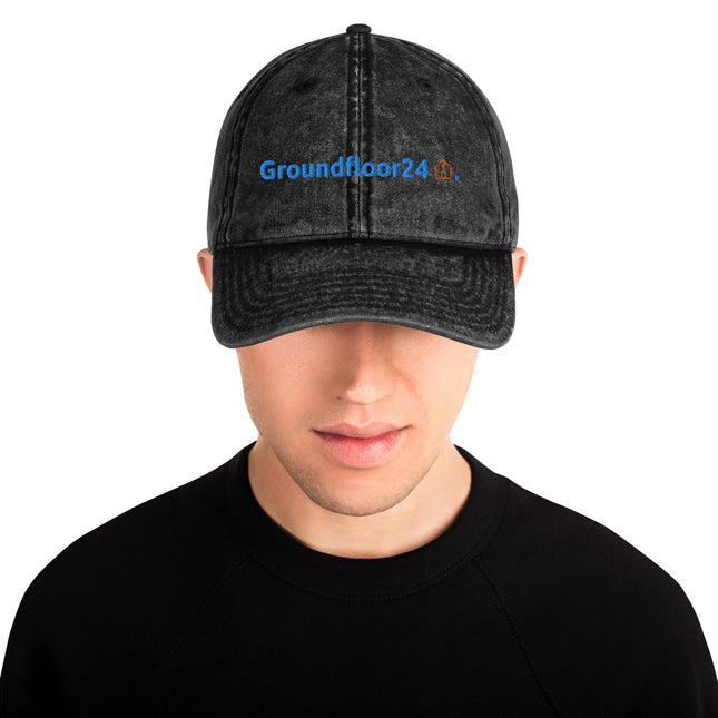 Albania Vintage Cap Groundfloor24 with 3 Logos.